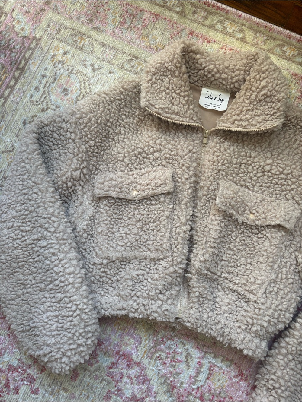 Sadie & Sage \\ teddy zip up jacket - Picture 7 of 8